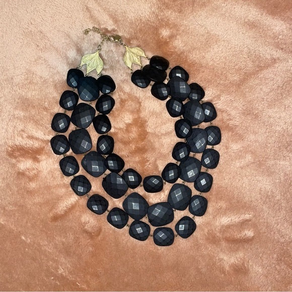 David Aubrey Elegant Black Beaded Necklace